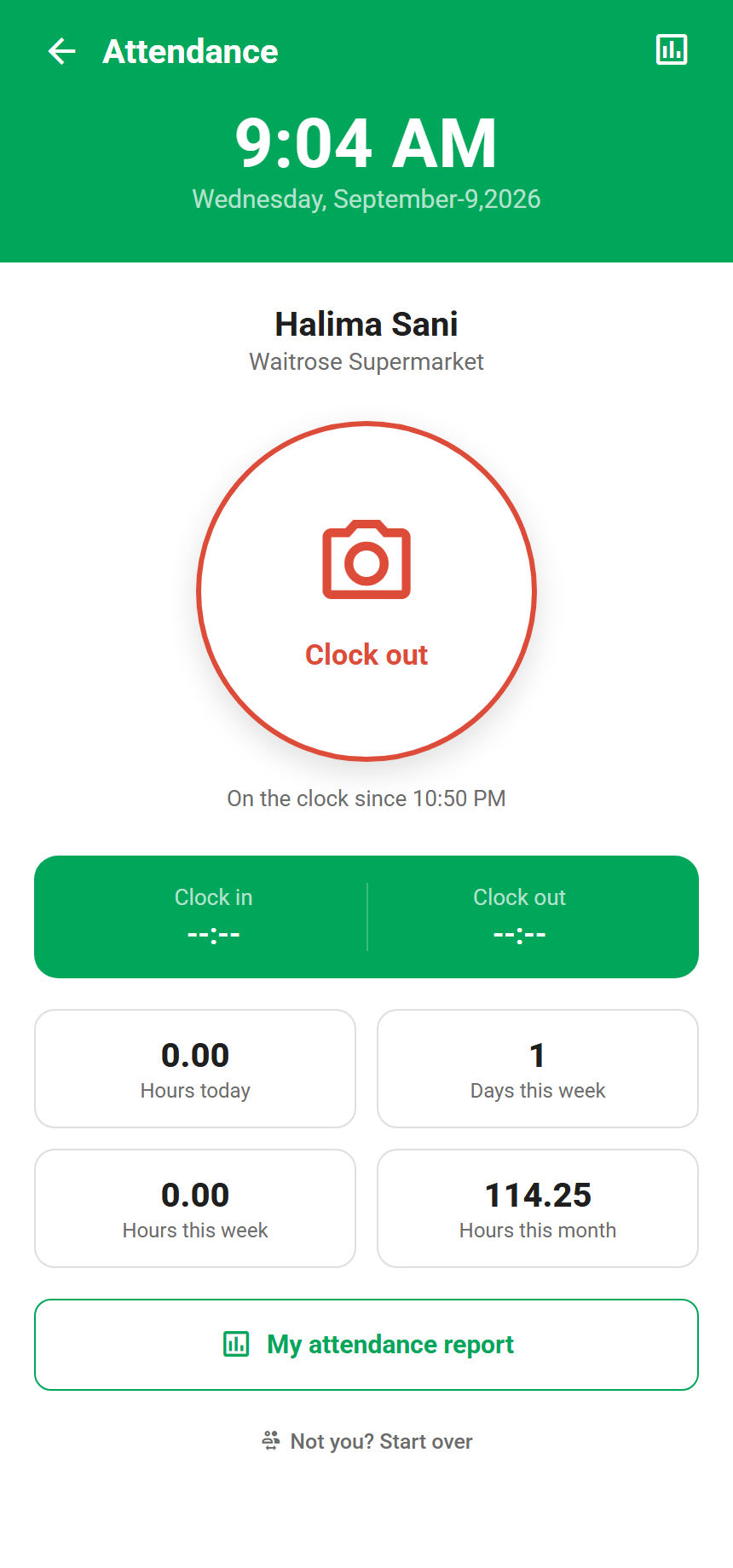 On The Clock screenshot