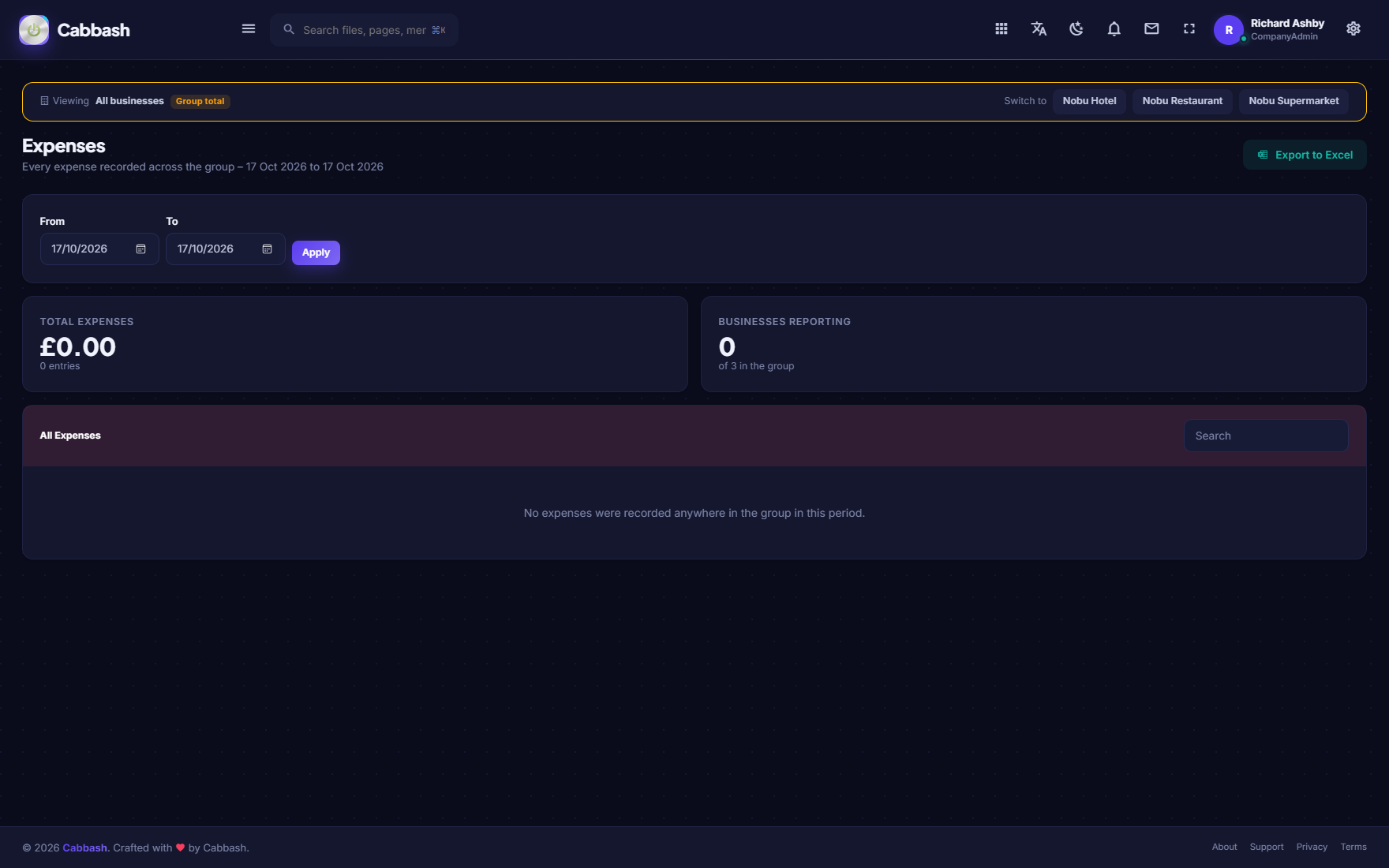 Group Expenses screenshot