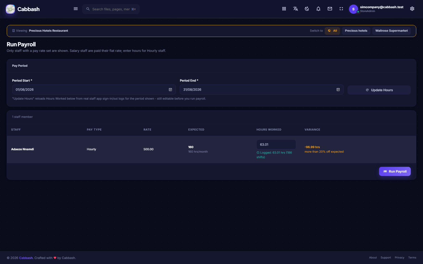 Running A Period screenshot