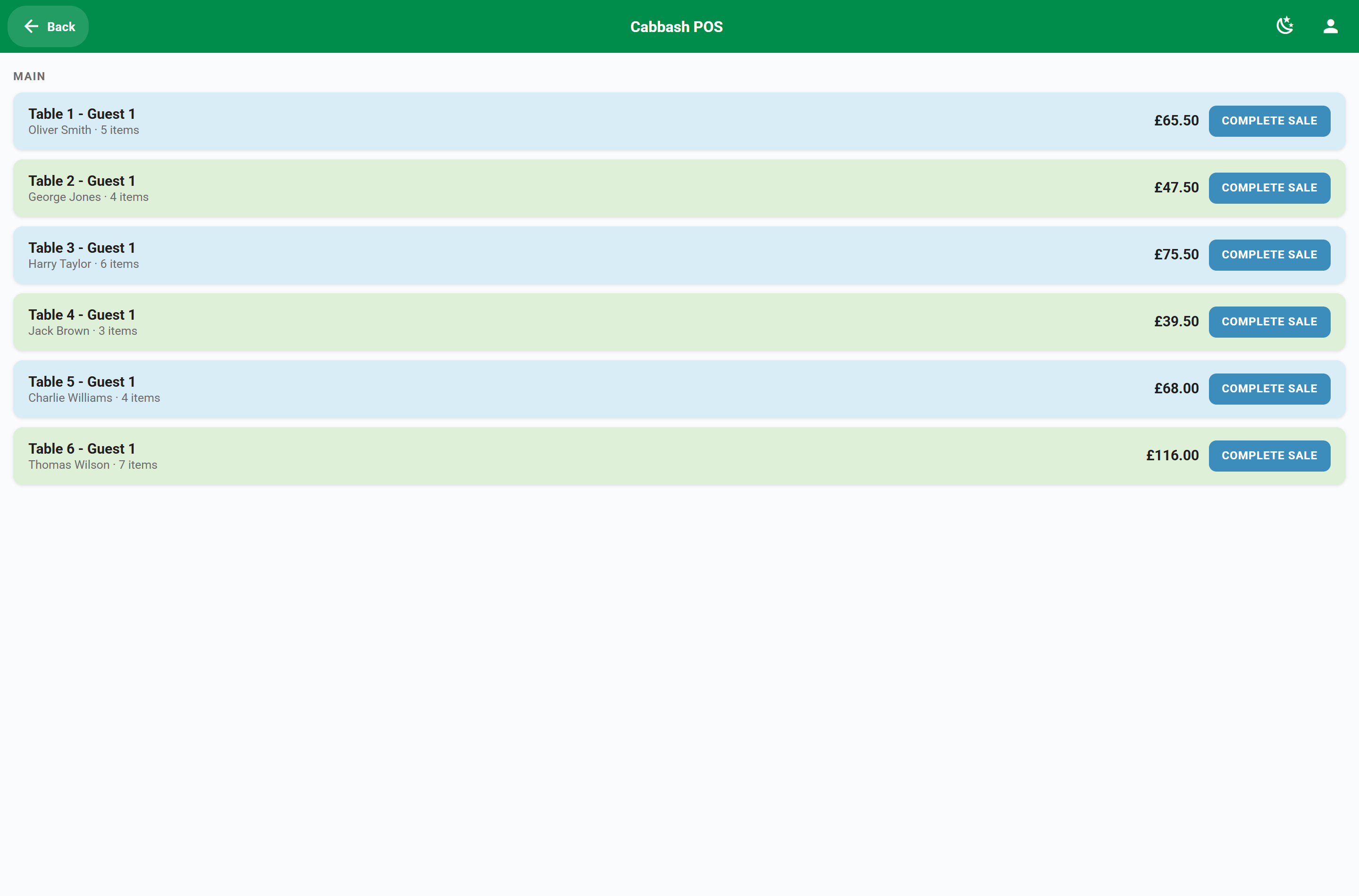 Complete Sale screenshot