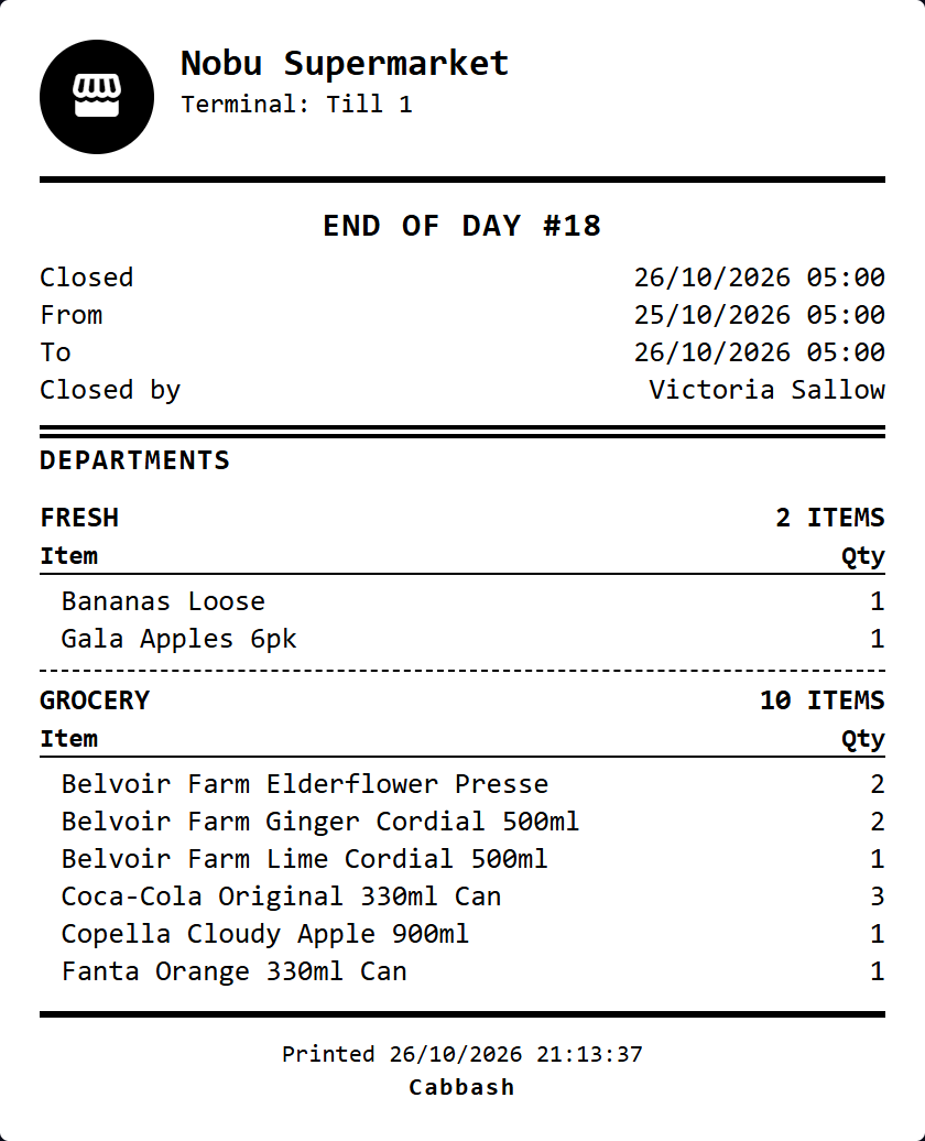 Print Dept. EOD screenshot