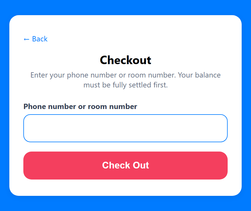 Self Checkout screenshot