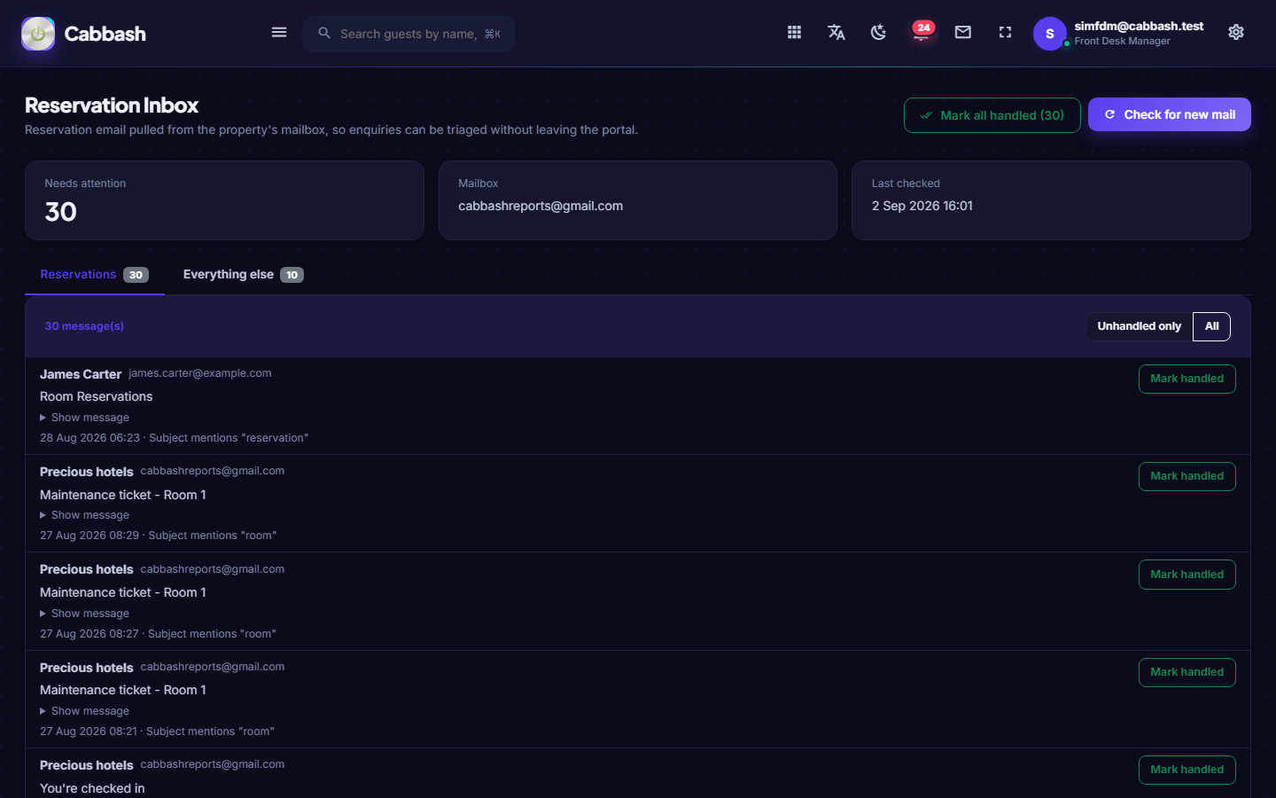 The Inbox, In Dark screenshot