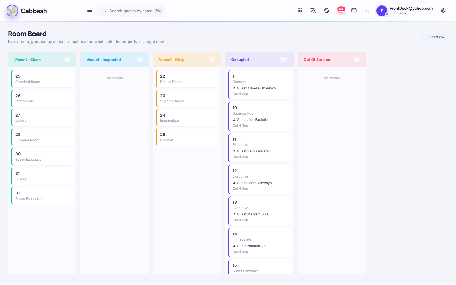 Room Board screenshot