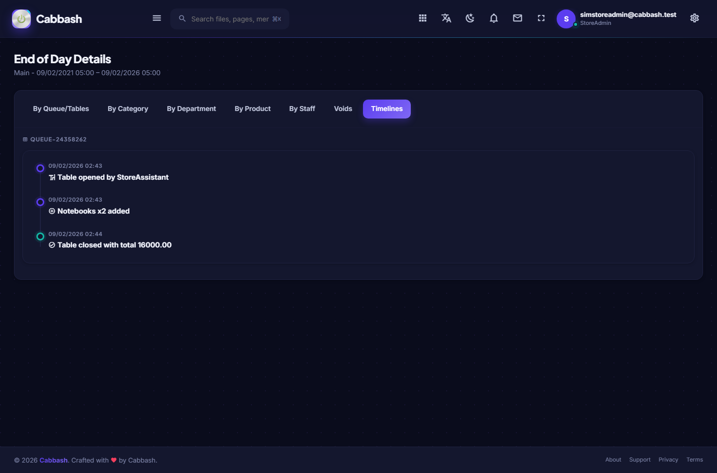 Timelines screenshot