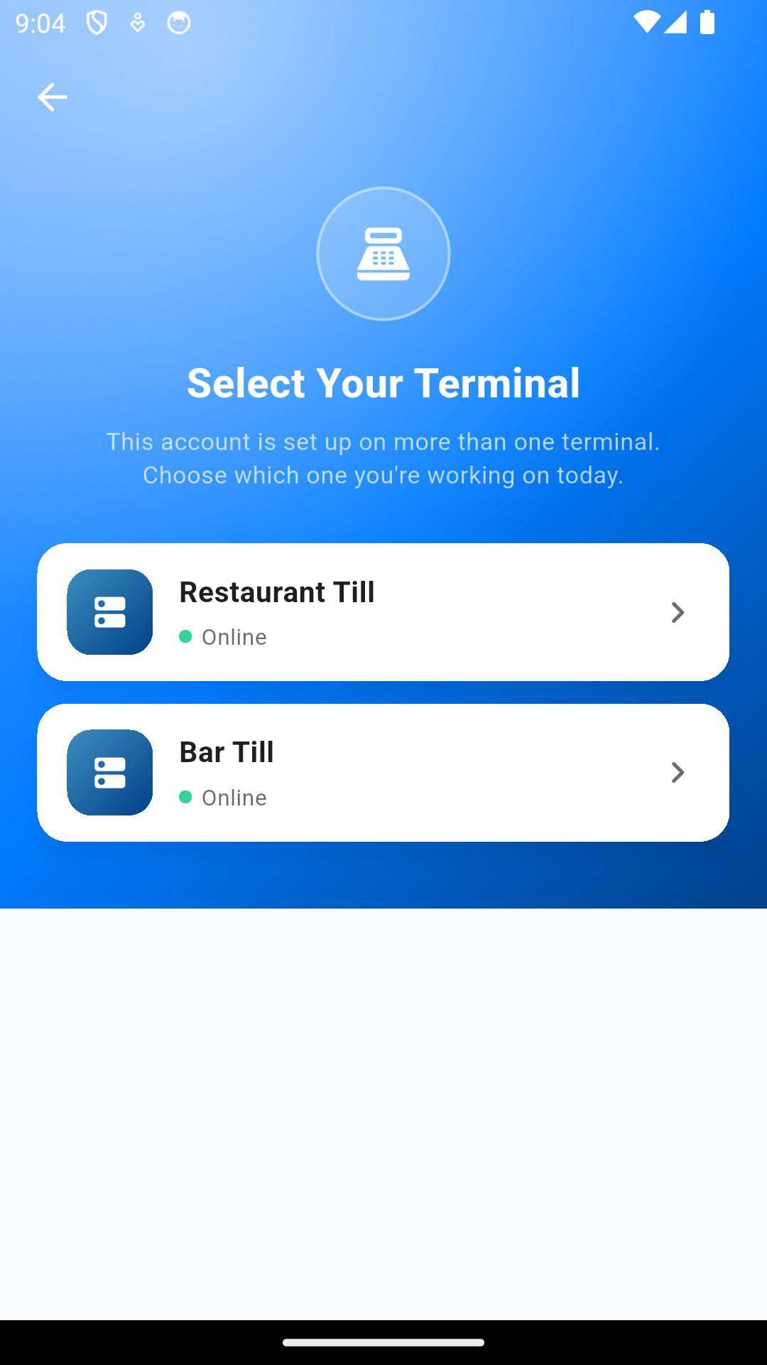 Multi-Terminal Login screenshot