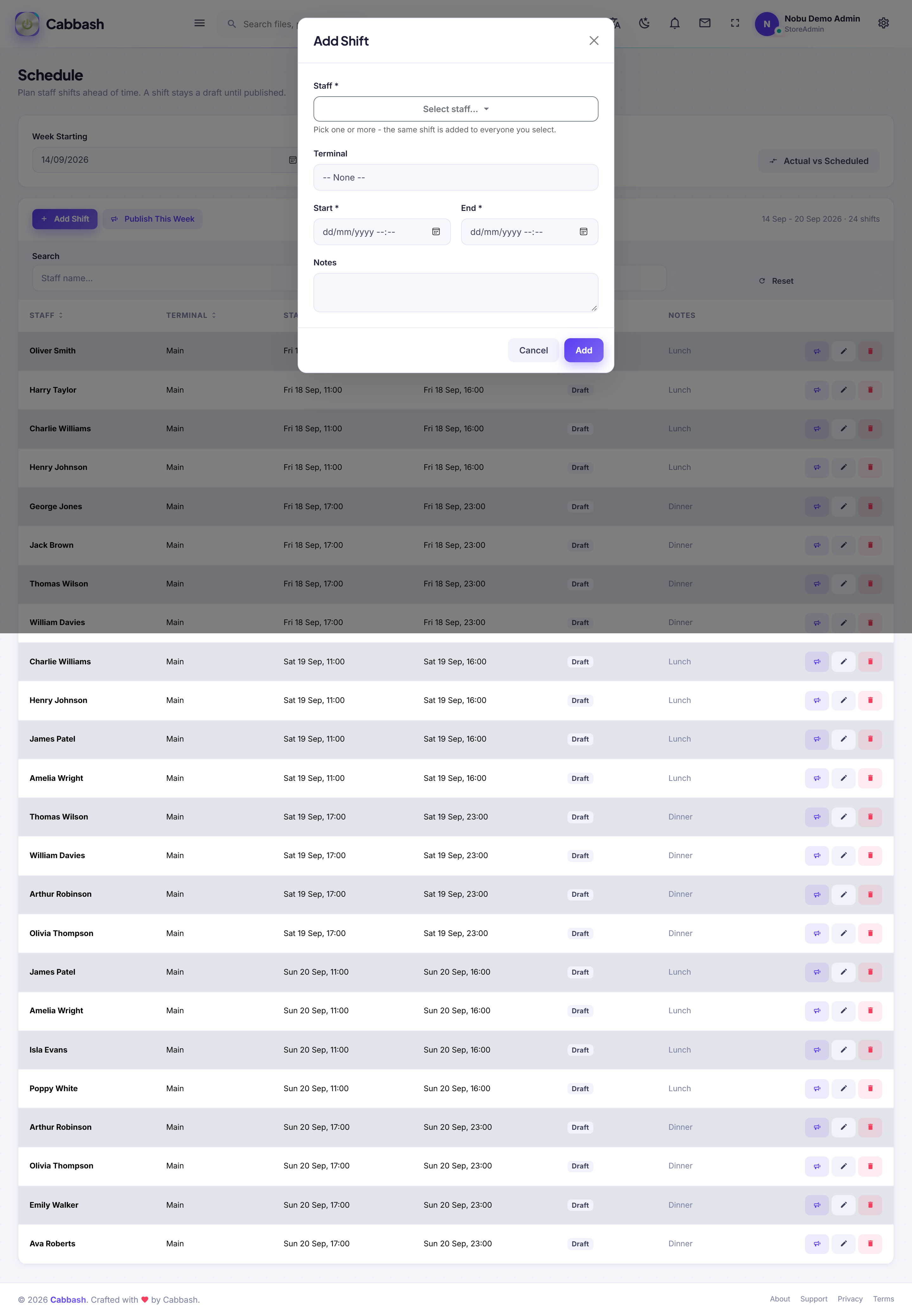 One Shift, Several Staff screenshot