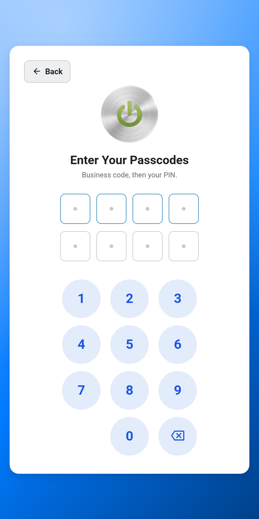 Sign In On The Glass screenshot