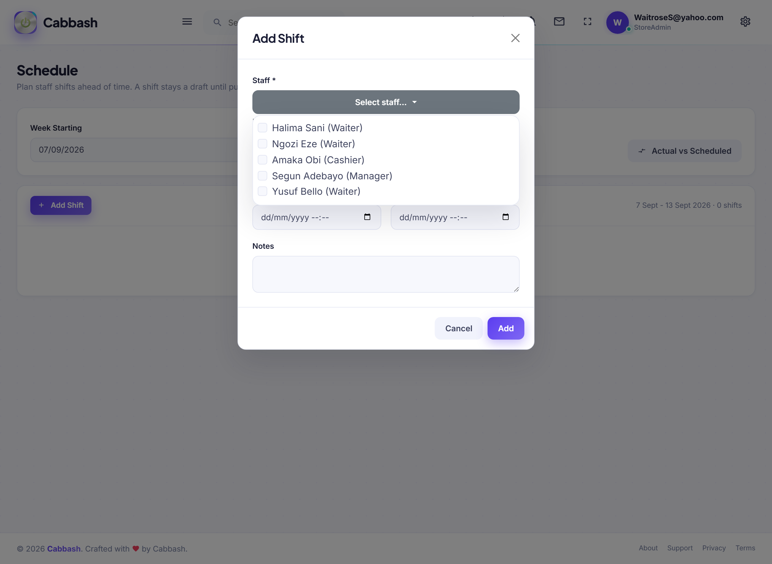 One Shift, Several Staff screenshot