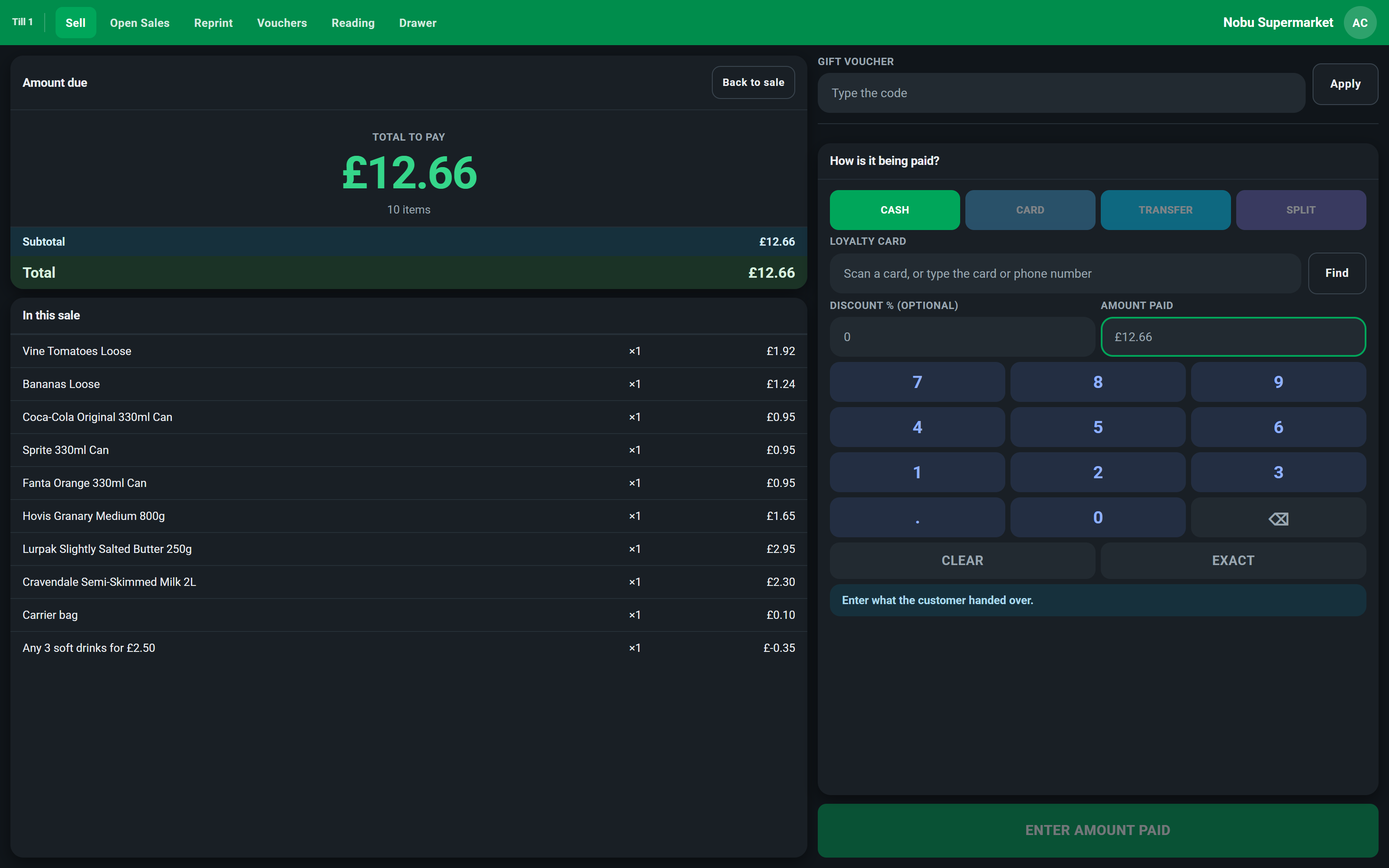 Cash screenshot